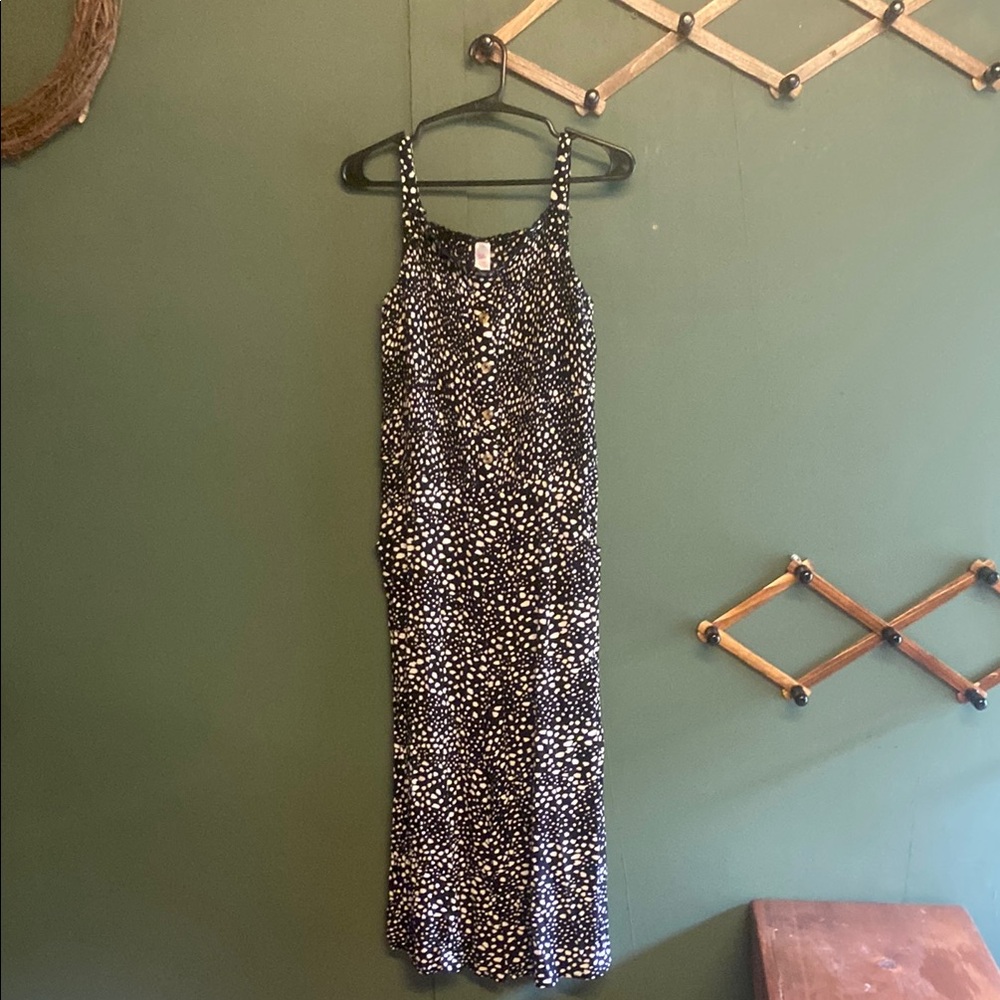 Black and White Polka Dot Romper Girls 14 plus with pockets
